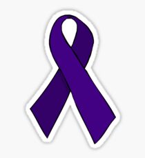 Purple Awareness Ribbon Sticker
