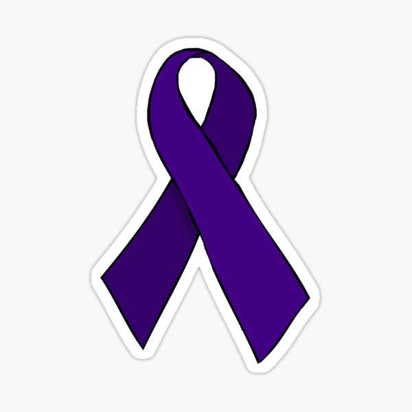 Purple Awareness Ribbon Sticker
