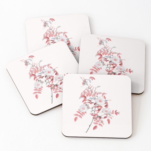 Item preview, Rosa Reductea Glauca Flower, Alternative Illustration - White and Red Rose designed and sold by DaphneKstudio .