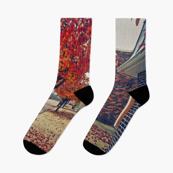 Item preview, Autumn Sidewalk designed and sold by Frankie Cat Photography.