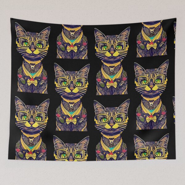 Item preview, Hipster cat designed and sold by de2m.