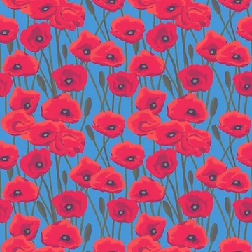 Artwork thumbnail, Poppies pattern! by AlwaysBeColoring