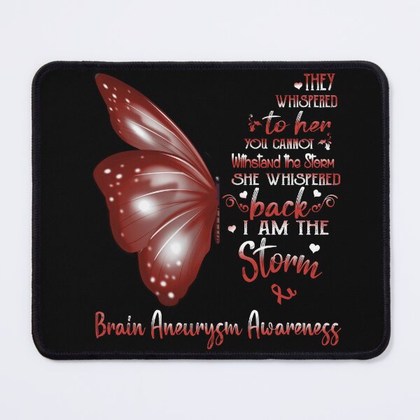 Item preview, She Whispered Back I Am The Storm Brain Aneurysm Awareness Butterfly designed and sold by frechettee.