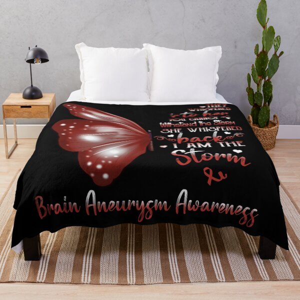 Item preview, She Whispered Back I Am The Storm Brain Aneurysm Awareness Butterfly designed and sold by frechettee.