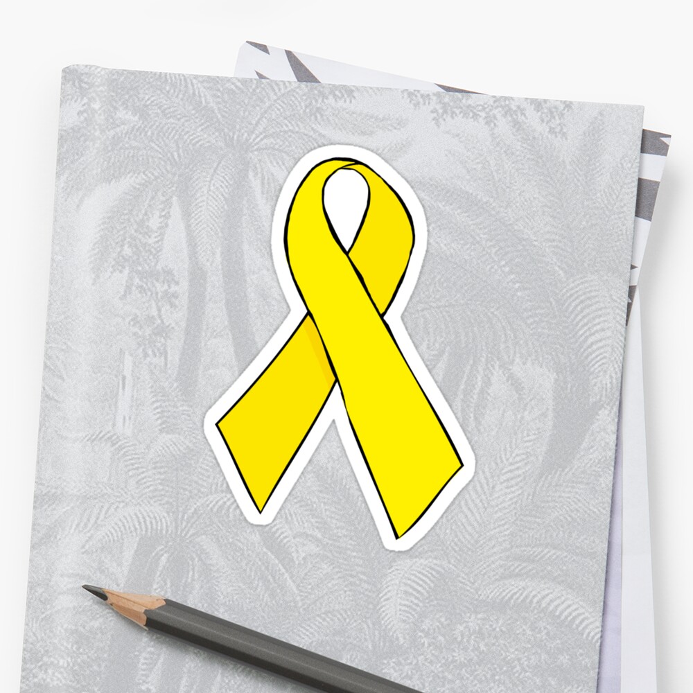 yellow-awareness-ribbon-stickers-by-ali-hilker-redbubble