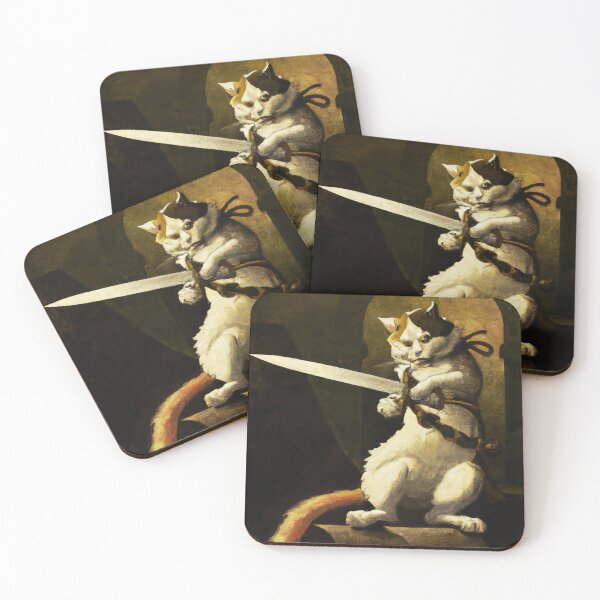 Item preview, Henry the Cat, checking his sword (Baroque) designed and sold by thecatandkettle.