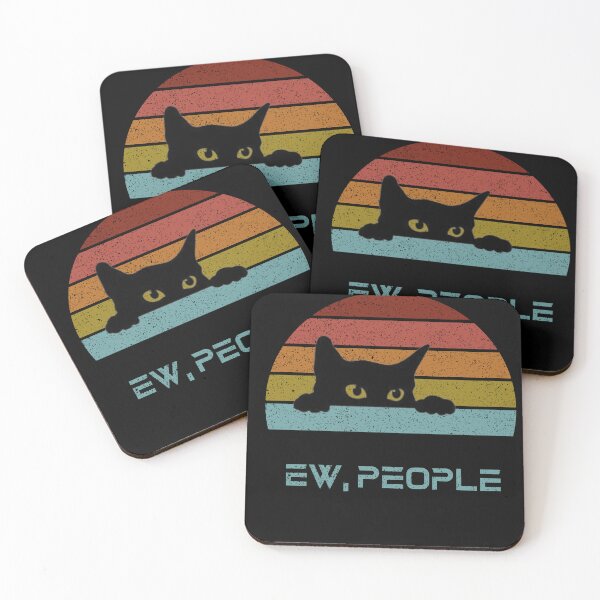 Item preview, Ew People Retro Cat Funny Vintage designed and sold by Batiz.