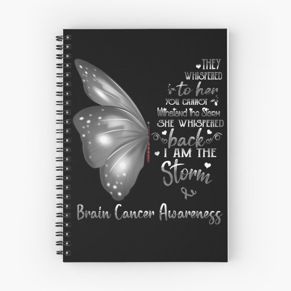 Item preview, She Whispered Back I Am The Storm Brain Cancer Awareness Butterfly designed and sold by frechettee.