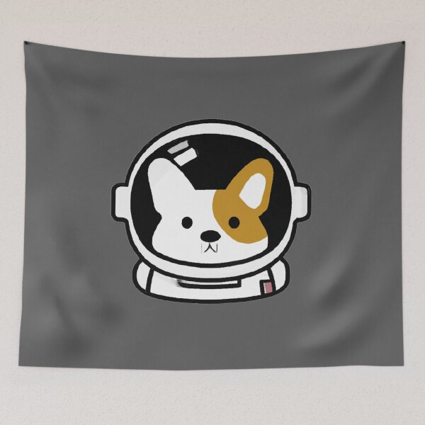 Aperçu de l'œuvre L'astronaute Corgi créée et vendue par Corgitude Stickers.