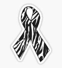 Zebra Awareness Ribbon Sticker