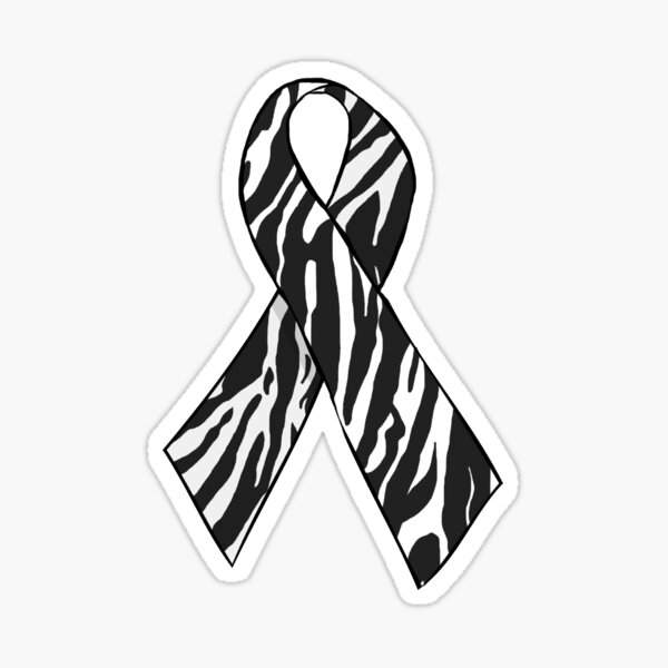 Zebra Awareness Ribbon Sticker