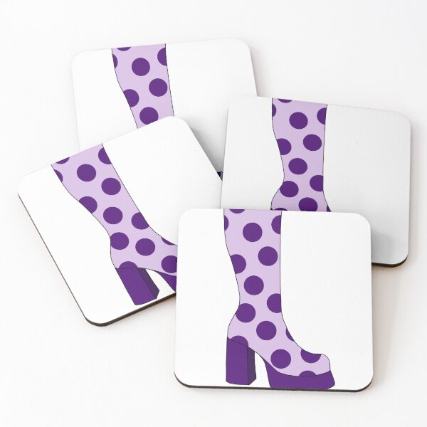 Item preview, Purple Polka Dot GOGO Boots designed and sold by samcata.