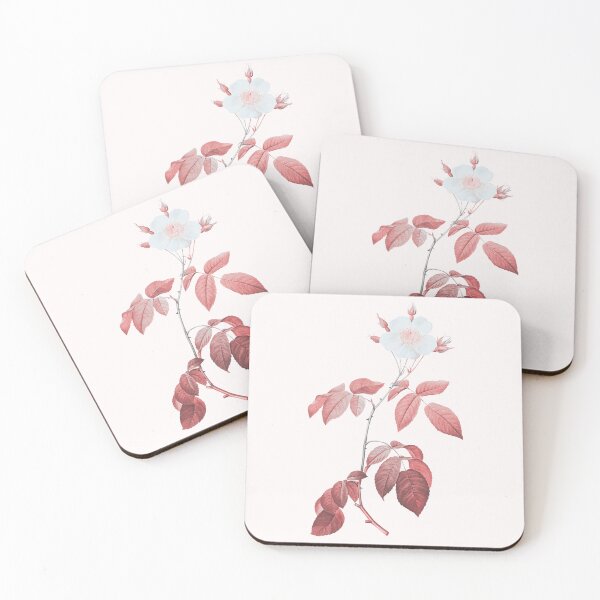 Item preview, Big Leaved Climbing Rose Flower, Alternative Illustration - White and Red Rose designed and sold by DaphneKstudio .