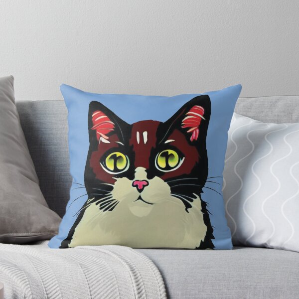 Item preview, Cute Cat - Blue Background designed and sold by Belartee.