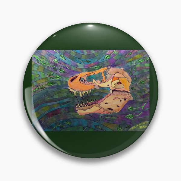 Item preview, 681 - TYRANNOSAURUS REX SKULL - DAVE EDWARDS - COLOURED PENCILS - 2022 designed and sold by BLYTHART.