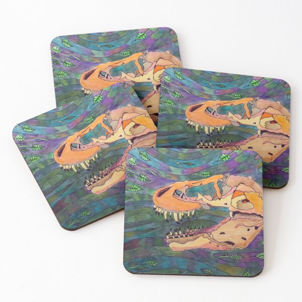 Item preview, 681 - TYRANNOSAURUS REX SKULL - DAVE EDWARDS - COLOURED PENCILS - 2022 designed and sold by BLYTHART.