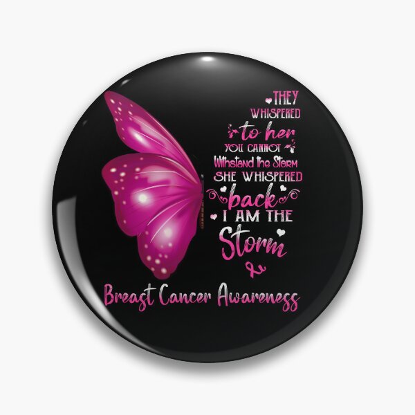 Item preview, She Whispered Back I Am The Storm Breast Cancer Awareness Butterfly designed and sold by frechettee.