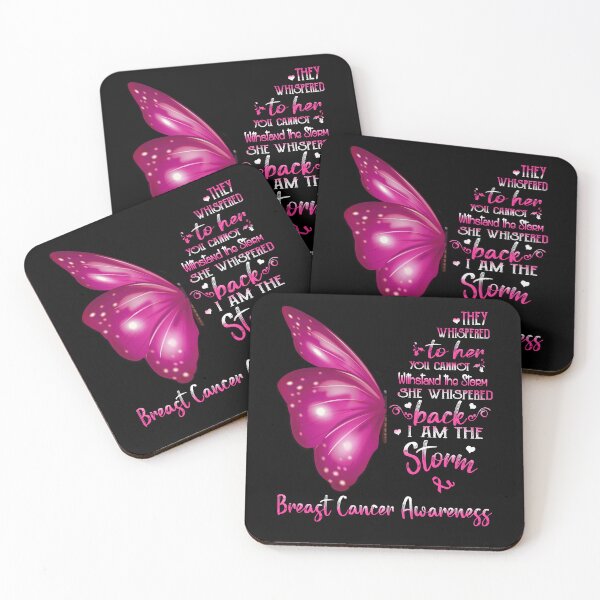 Item preview, She Whispered Back I Am The Storm Breast Cancer Awareness Butterfly designed and sold by frechettee.