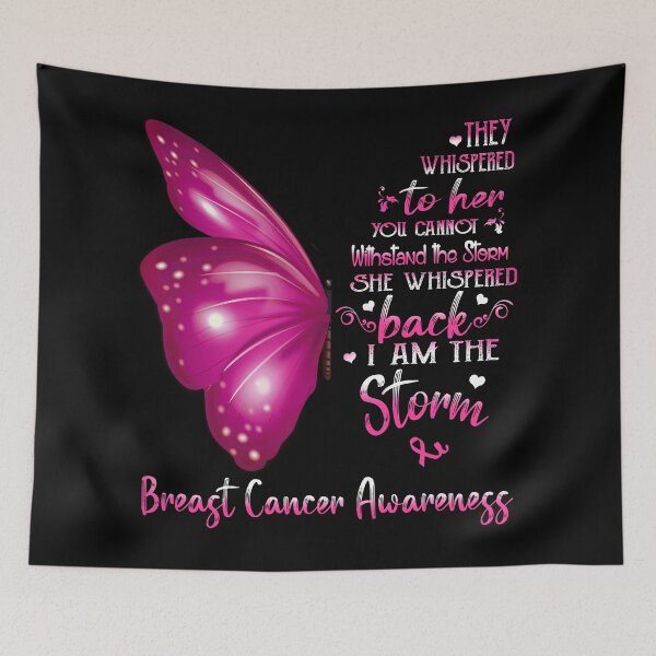 Item preview, She Whispered Back I Am The Storm Breast Cancer Awareness Butterfly designed and sold by frechettee.