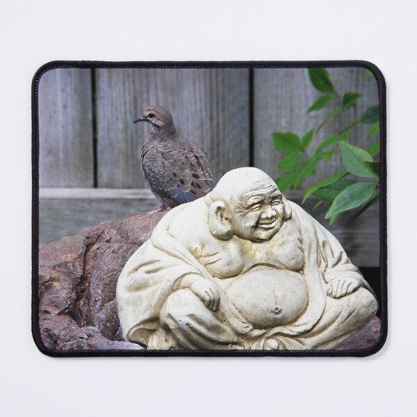 Item preview, Dove Visits Garden Buddha designed and sold by heatherfriedman.