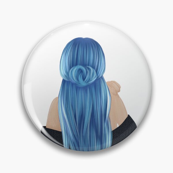 Artikelvorschau, Mode-Mädchen mit blauem Haar entworfen und verkauft von Victoria Riabov.