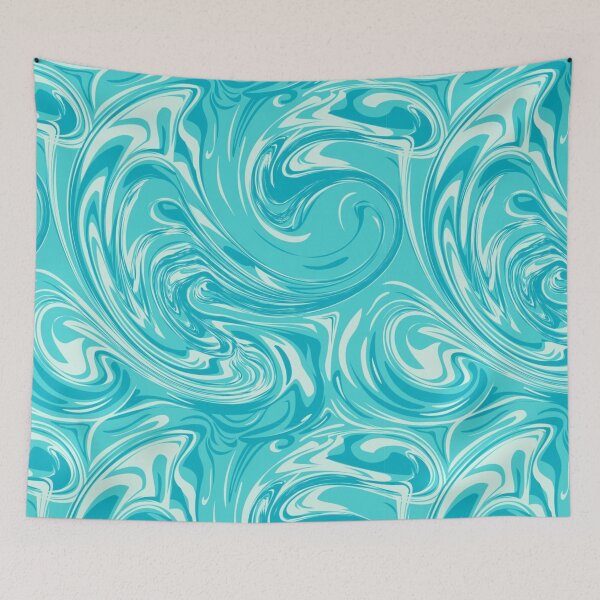 Item preview, ocean blue and white illustration seamless patter  designed and sold by ketkidesign.