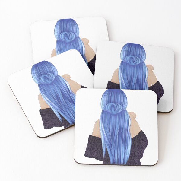 Artikelvorschau, Mode-Mädchen mit lila Haaren entworfen und verkauft von Victoria Riabov.