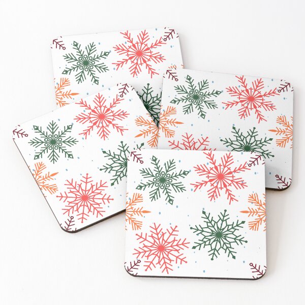 Item preview, colored snowflakes falling in winter designed and sold by huape.