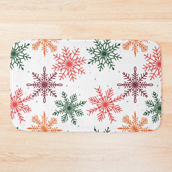 Item preview, colored snowflakes falling in winter designed and sold by huape.