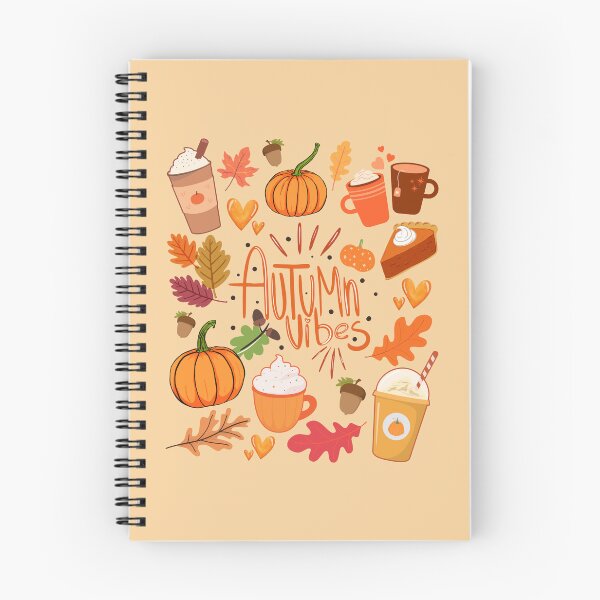 Aperçu de l'œuvre Vibes d'automne Feuilles d'automne Saison des épices à la citrouille créée et vendue par petestyles.