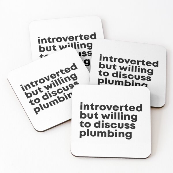Item preview, Introverted but willing to discuss Plumbing   designed and sold by INVNCBLSTORE.