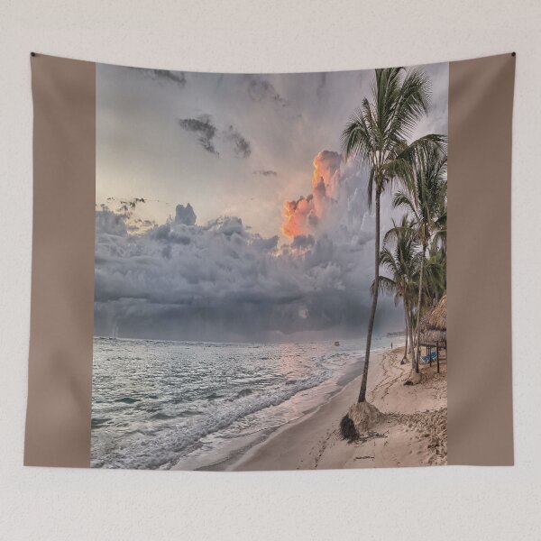 Item preview, Copy of Tropical Palm Beach duvet plan beach shower curtain tropical conforter blanket designed and sold by Fumar3065.
