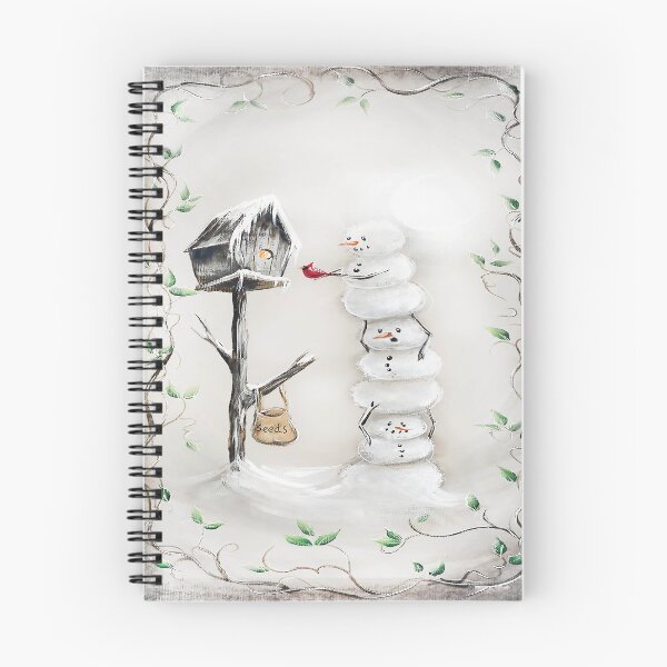 Item preview, Stacked Snowmen and Birdhouse designed and sold by SnowSerendipity.