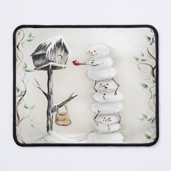 Item preview, Stacked Snowmen and Birdhouse designed and sold by SnowSerendipity.