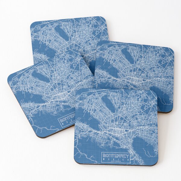 Item preview, Monterrey City Map of Mexico - Blueprint designed and sold by deMAP.
