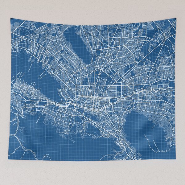 Item preview, Monterrey City Map of Mexico - Blueprint designed and sold by deMAP.
