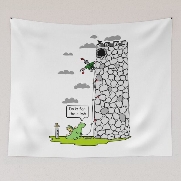 Item preview, Knight and dragon | climber | Do it for the climb designed and sold by designsbyMoiLS.