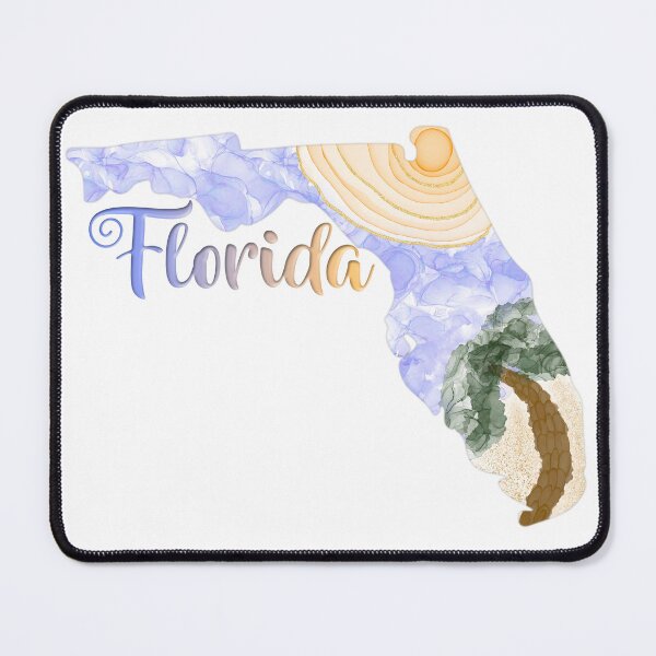 Item preview, Florida State Map shape in alcohol ink style art designed and sold by Kristinesque.