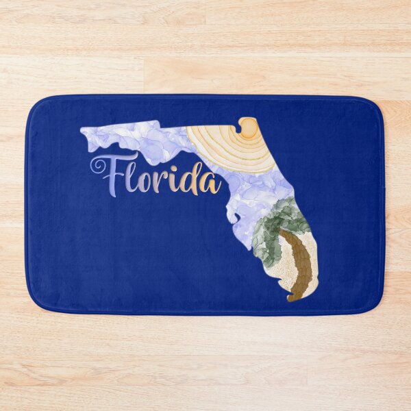 Item preview, Florida State Map shape in alcohol ink style art designed and sold by Kristinesque.
