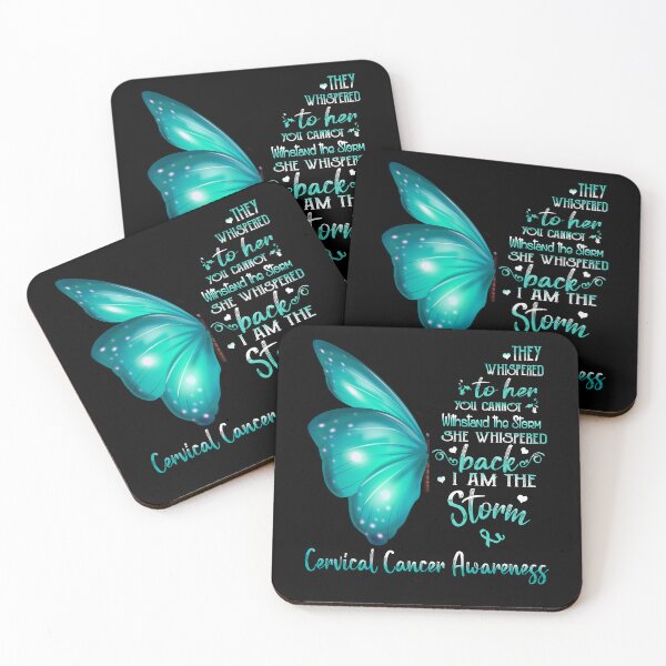 Item preview, She Whispered Back I Am The Storm Cervical Cancer Awareness Butterfly designed and sold by frechettee.