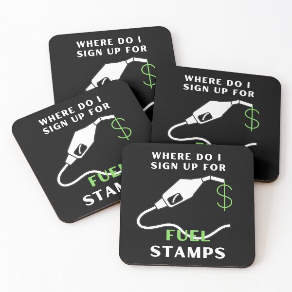 Item preview, Where do I sign up for Fuel Stamps - Outlined Gas Pump with Green Money designed and sold by TheOtherDesign.
