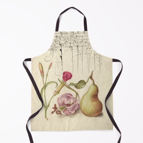 Item preview, Carnation, Martagon Lily, and Pear   : Naturalist Illustration from a Medieval Illuminated Manuscript designed and sold by IlluminatedPage.
