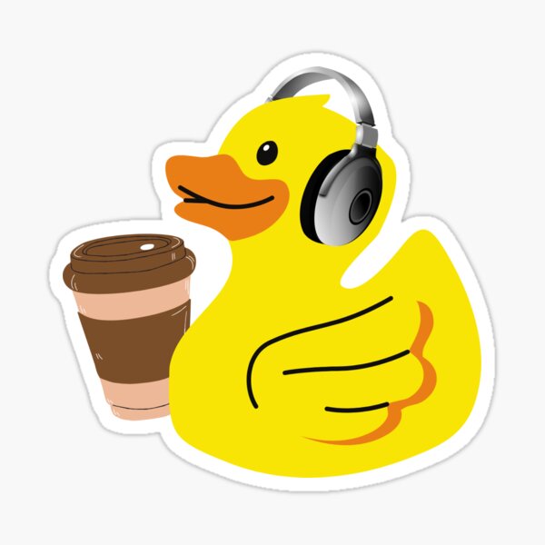 Cafe Duck Sticker