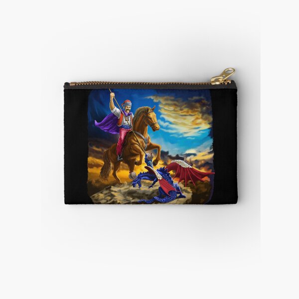 Item preview, Ukrainian Cossack on Horse Fight for Ukraine against Russia Dragon designed and sold by Digi Artworks Store.