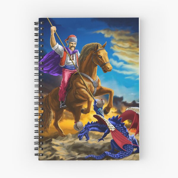 Item preview, Ukrainian Cossack on Horse Fight for Ukraine against Russia Dragon designed and sold by Digi Artworks Store.