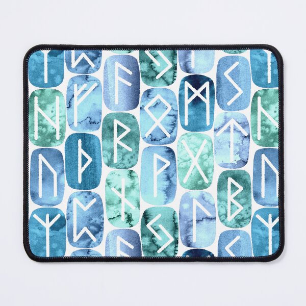 Item preview,  Elder Futhark Rune Stones Teal on White designed and sold by Paisley Yazel.