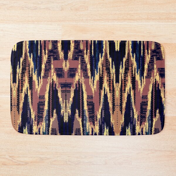 Item preview, Scandinavian Ikat Pattern, Ethnic Aztec Pattern, Abstract, Diamond Shape, Black Red Gold designed and sold by MyArt23.