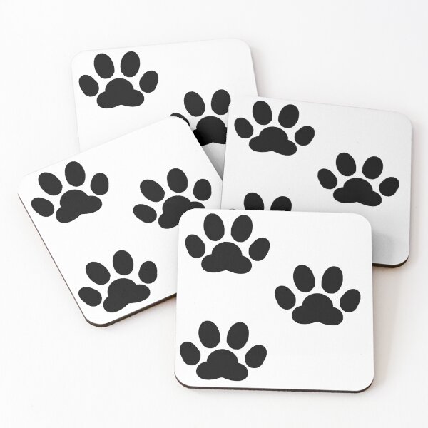Item preview, Simple Paw Pattern 2 - Black and White designed and sold by SleepyCalico.