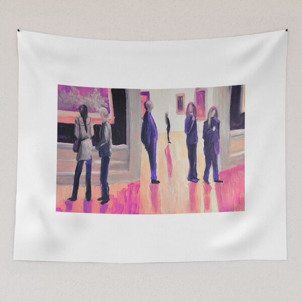 Item preview, Painting of people in a museum designed and sold by oanaunciuleanu.