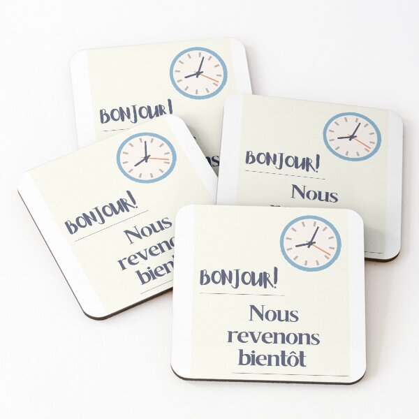 Item preview, Come Back soon Signboard (French) Reveneons bientôt Enseigne designed and sold by lord-graphic.